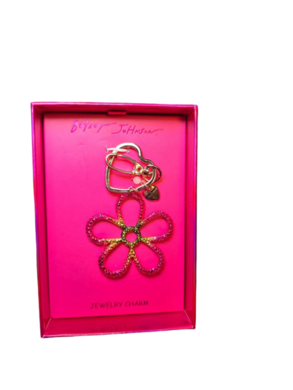 Betsey Johnson Flower Charm One Size Pink Green